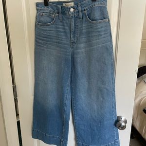 Madewell wide leg crop jeans -size 28.